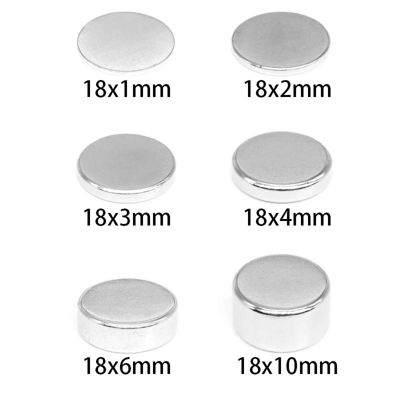 100PCS18x6 18x10mm Small Round Search Magnet N35 Strong Cylinder Rare Earth Magnets Neodymium Magnets Disc18x1 18x4